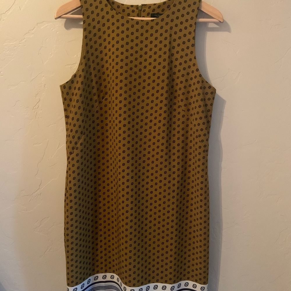 NWT Ann Taylor olive color shift dress